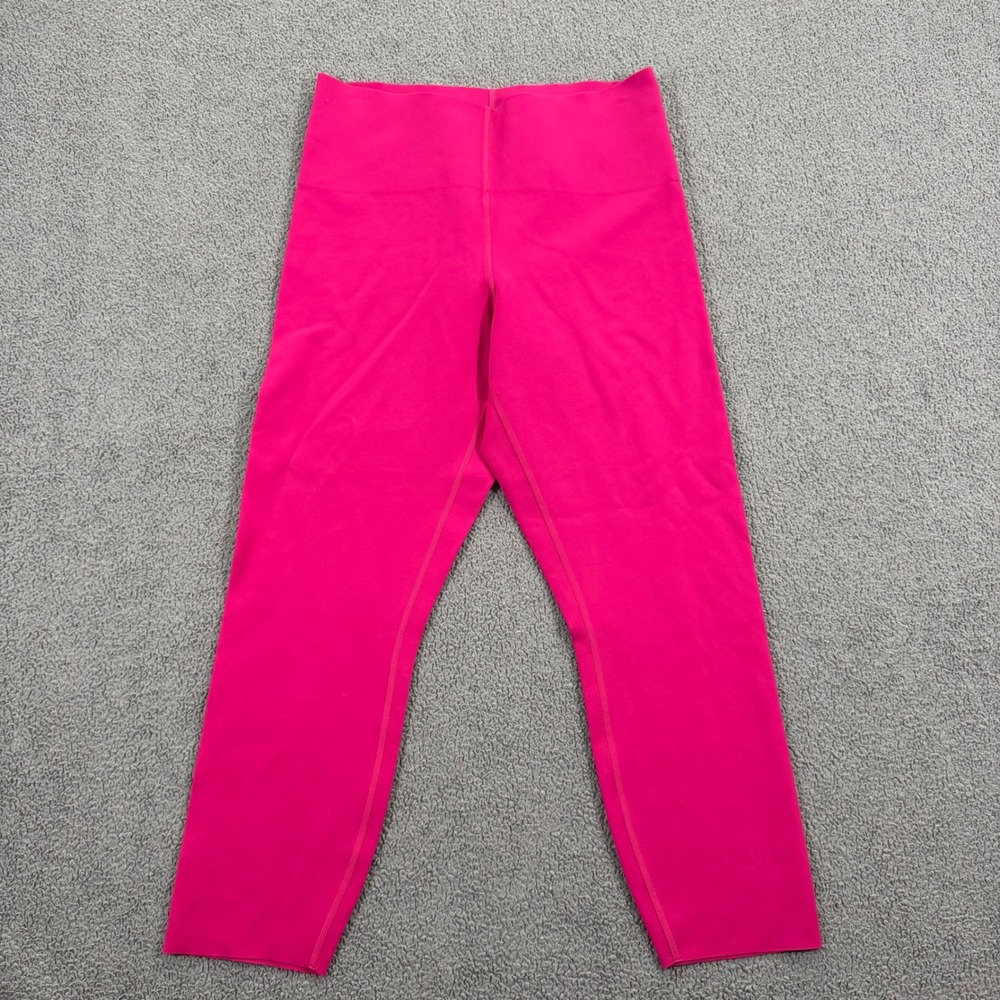Lululemon Glow Up HR Crop 23 Poinsettia Pink Leggings LW6CUUS Size 12